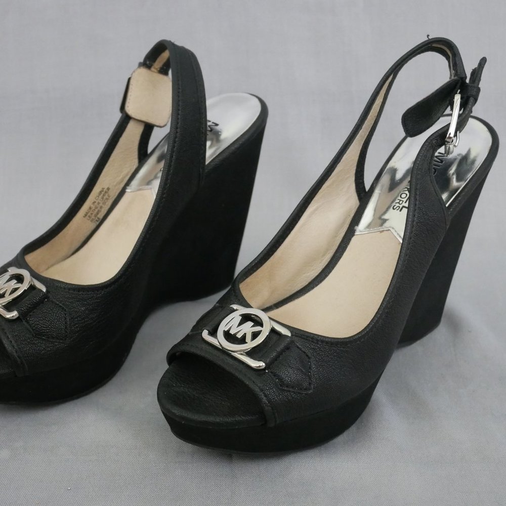 Michael Kors  Black Sandal Wedges
